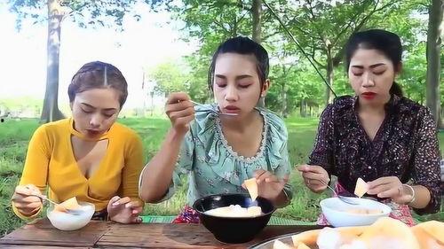 株洲三姐妹吃瓜